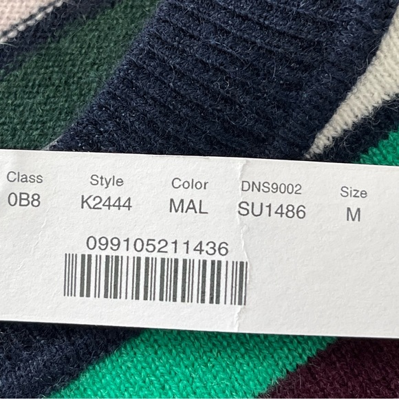 J. Crew Cashmere Crewneck Sweater in Multistripe Size Medium - Picture 8 of 8